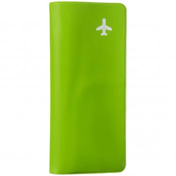 Carpeta de viaje para documentos verde manzana