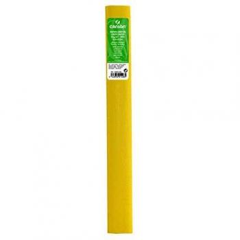 Rollo papel crepé Standard 50 x 250 32 G/m² crêpage 60%, colores amarillo pajita – Lote de 10