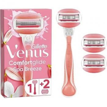 Gillette Venus ComfortGlide Spa Breeze Maquinilla de Afeitar Mujer + 3 Cuchillas de Recambio