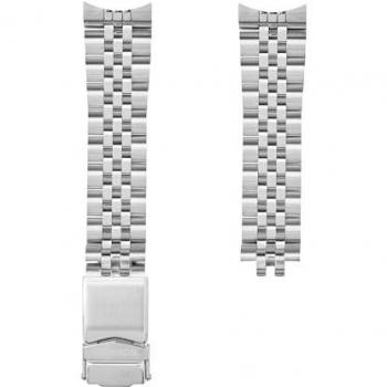 Correa para Reloj Bobroff BFSTJ - Correa en Acero Inoxidable, Diseño Moderno, Compatible con Relojes Analógicos de Cuarzo para Hombres, Ancho de 21mm