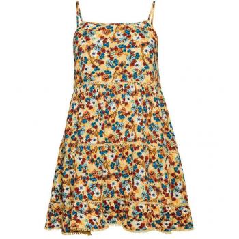 Vestido Vintage Mini Playa Tirantes Amarillo Floral XL Superdry