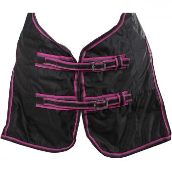 Horka Ecuestre Caballos Pony Verano normal cuello Alfombra Funda ligera y resistente., negro / rosa