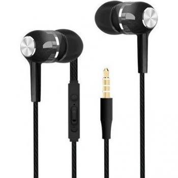 Auriculares In-Ear con cable de 3,5mm y micrófono para deportes - Compatible con iPhone, Xiaomi, Samsung y Huawei - Estéreo