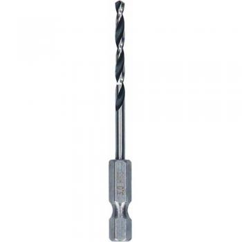 Broca HSS PointTeQ Hex 3 mm para metal, longitud 72 mm, vástago hexagonal de ¼