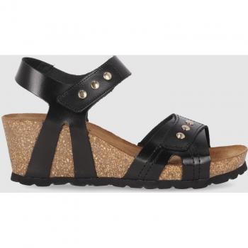 Chika10 Leather KADIZ 02 Sandalia de Cuña Negro/Black