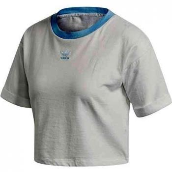 adidas Crop Top Camiseta sin Mangas, Mujer, White/Clear Sky, 46