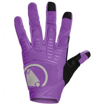 Guantes largos de ciclismo Endura SingleTrack II violeta negro - L