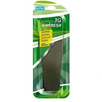 Herbi Feet - Plantilla Anatómica 3G de Gel Airfresh - Transpirable , Antifatiga, Aroma a Menta