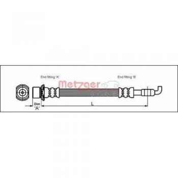 Metzger 4112176 Tubo flexible de frenos