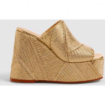 Sandalias de cuña Frida en dorado de poliuretano