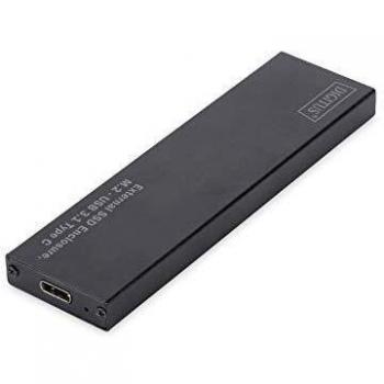 DIGITUS DA-71115 SSD Enclosure M.2 - USB 3.1 Typ-C - SATA III , Negro Caja para Disco Duro Externo - Disco Duro en Red