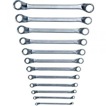 Juego de llaves anulares dobles KS Tools 517.0250, 12 piezas, tamaños de 6x7 mm a 30x32 mm