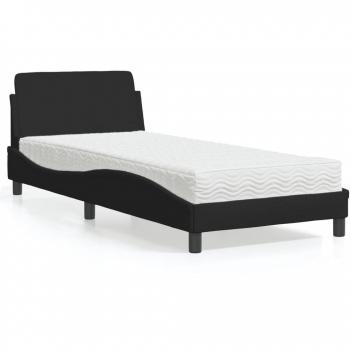 Cama con colchón negro 80x200 cm en tela Vidaxl