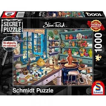 Puzzle Schmidt Spiele En el Taller de Costura - 1000 Piezas, Diseño de Steve Read