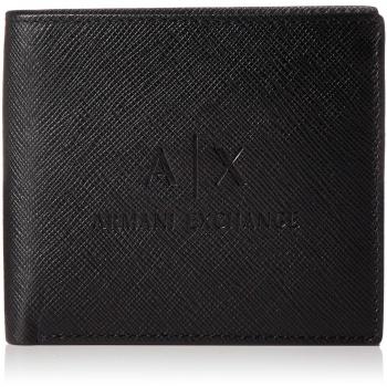 Armani Exchange Bifold W/Coin Pocket, Cartera Doble para Hombre, Negro