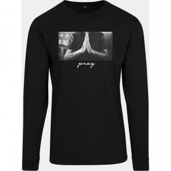 Camiseta de Manga Larga Urban Classics Pray Negra