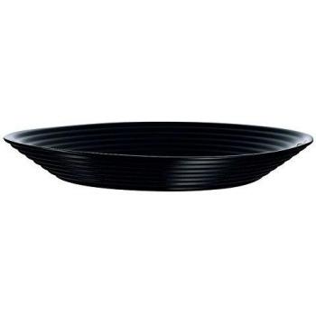 dajar Plato hondo Harena 24 cm Luminarc, cristal, Negro, 24 x 24 x 3,2 cm