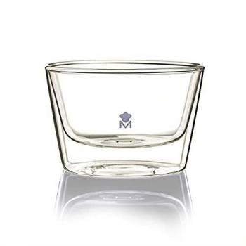 Bol de Mezcla Doble Pared Masterpro 510 ml - Cristal Borosilicatado, Apto para Lavavajillas, Resistente a Cambios de Temperatura, Libre de Tóxicos