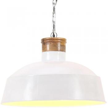 Lámpara colgante industrial 42 cm blanca E27