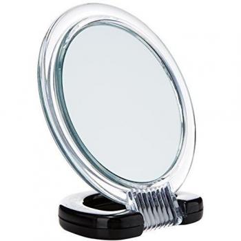 Double-Sided Magnifying Mirror with Adjustable Stand - 9 cm