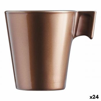 Taza Mug Luminarc Flashy Marrón Claro 80 ml Vidrio (24 Unidades)