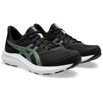 Zapatillas de running Asics Jolt 4 para niños, color negro y gris acero, con alta amortiguación y comodidad