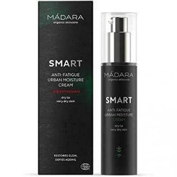 MÁDARA Organic Skincare | SMART Anti-Fatigue Urban Moisture Cream - 50ml, With Caffeine, Hyaluronic acid and vitamins, Rich texture, With Antioxidant complex, For all-day hydration, Vegan