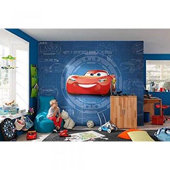 Fototapete Komar Cars3 Blueprint, 368x254 cm, incluye pegamento