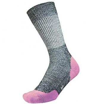 1000 Mile Fusion Walk Sock - Double Layer Anti Blister Walking Socks for Men and Women, Repreve Material, Navy Marl / Mauve Color, Size Small (UK 6-8)
