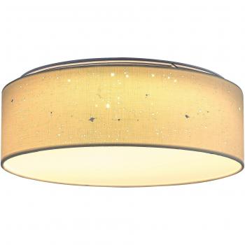 Plafón Redondo LED 22W 3000K Tela Crema Metal IP20 Otilia