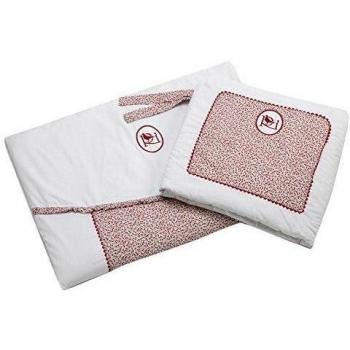 Colección Rosabel Luz - Edredón + protectores para cuna, color rojo