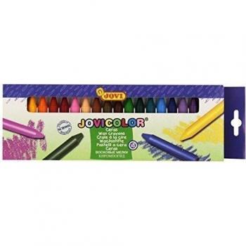 Jovi - Ceras de colores redondas para niños, estuche de 18 ceras surtidas