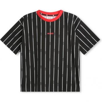 Camiseta de niño a rayas de algodón Hugo G00013