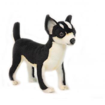 HANSA Chihuahua - Peluche de Chihuahua, Color Negro, 24 cm de Alto y 25 cm de Largo