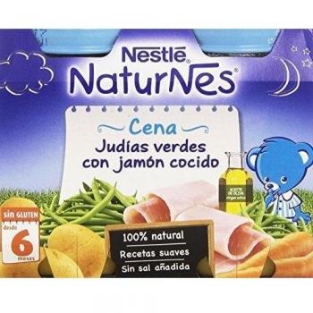Nestlé Naturnes - Judías Verdes con Jamón - Paquete de 2 x 200 g - Total: 400 g