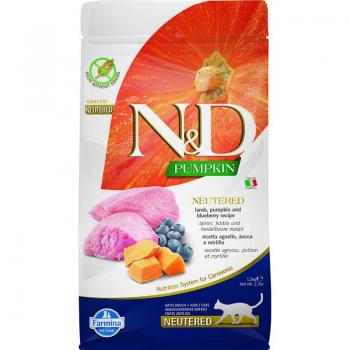 Farmina N&D Cat Calabaza Neutered Cordero Arándano 1,5Kg