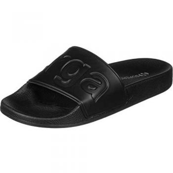 Sandalias Superga 1908 Slides Polysoft - Cómodas y Estilosas, Chanclas para Unisex adulto, Negro/Blanco, Talla 42 EU