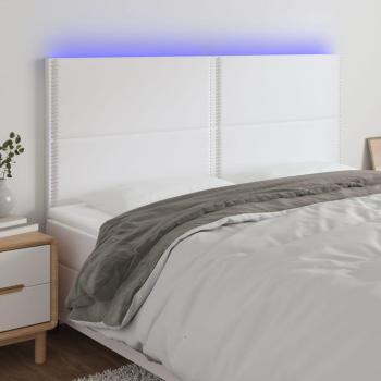Cabecero LED Cuero Sintético Rosa 200x5x111/128 cm