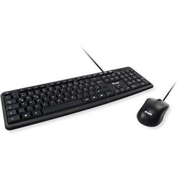 Teclado y Ratón Equip 245200 USB QWERTY Alemán Negro