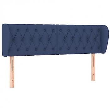Cabecero de Tela Azul con Orejas 163x23x78/88 cm Acolchado y Protector Elástico