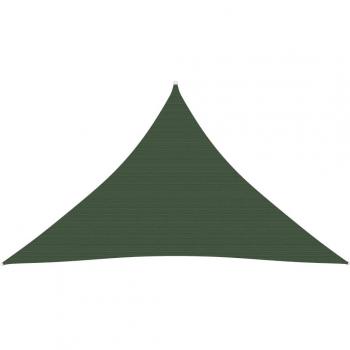 Toldo de vela HDPE verde oscuro 160 g/m² 5x5x6 m