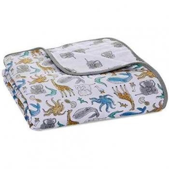 aden + anais Natural History Muslin Cotton Blanket 112x112 cm