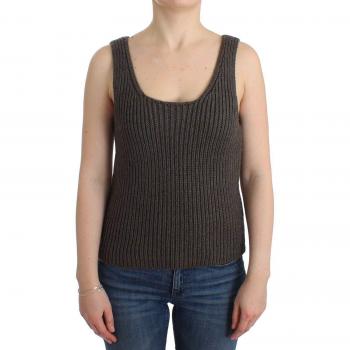 Ermanno Scervino Women's Gray Knit Top Knitted Sweater Merino Wool IT40 | XS