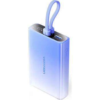 Powerbank Vention FHZL0 10000mAh 22.5W USB-C Lightning USB-A Azul