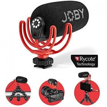 JOBY Wavo On-Camera Vlogging Compact Microphone Super Cardioid Pattern with Rycote Duo-Lyre for Smartphone, CSC, Mirrorless, Vlogging, Youtuber, Podcast, IRL, Content Creators
