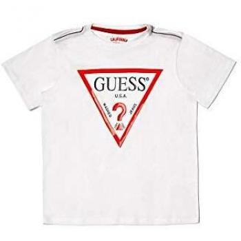 Guess Ss_core, Camiseta para Niños, Blanco