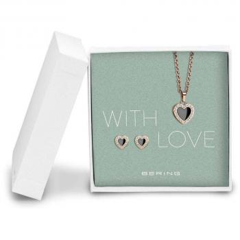 Conjunto de Joyería Bering Arctic Symphony - Collar y Aretes en Rosa Dorado