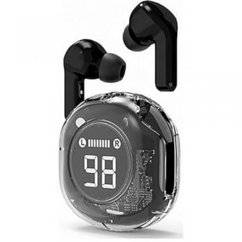Auriculares Inalámbricos Gembird TWST-01-BK Bluetooth TWS con 9 horas de batería y indicador LCD, color Negro