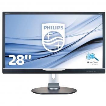 Philips Brilliance 288P6LJEB Monitor LED Multimedia - 28 Pulgadas, Resolución 3840x2160 4K Ultra HD, Tiempo de Respuesta 5ms, Pixel Pitch 0.16, Brillo 300cd/m2, Articulación de 90 Grados y Altavoces Integrados de 2x3W con HDMI