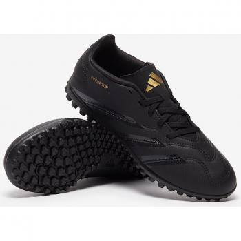 Adidas Botas de Fútbol Predator Club TF, características: diseño en color negro con detalles en carbono y dorado, tipo turf para césped artificial, modelo para niños (J), talla 37.5 EU